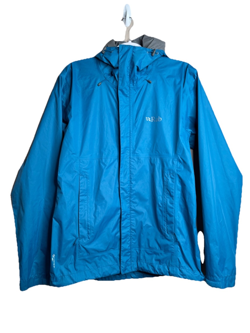 Rab Downpour Eco Pertex Shield Lightweight Waterproof Blue Coat Jacket M
